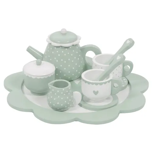 Little Dutch Houten Thee servies mint
